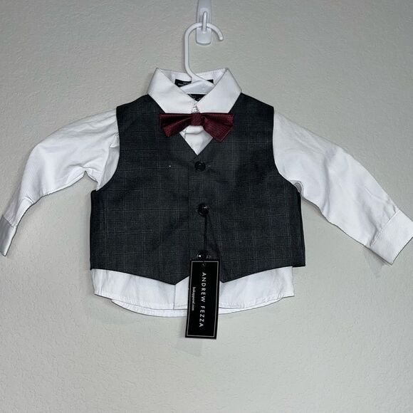 NWT Andrew Fezza Baby 18 Mo. 3 piece suit set - no pants - Picture 1 of 6